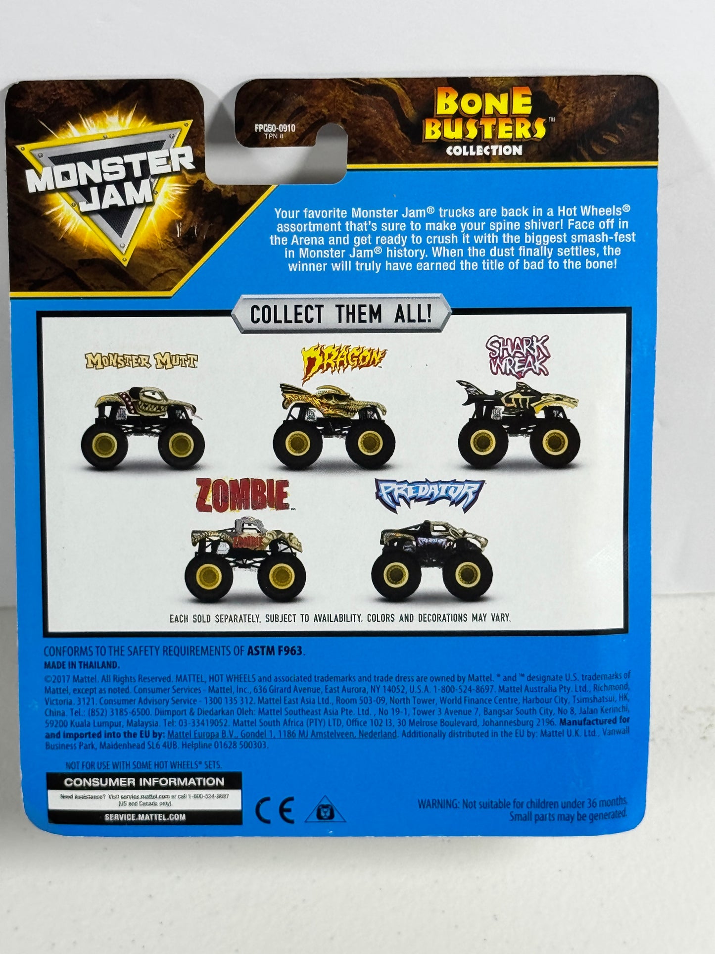 Hot Wheels Bone Busters set of 5