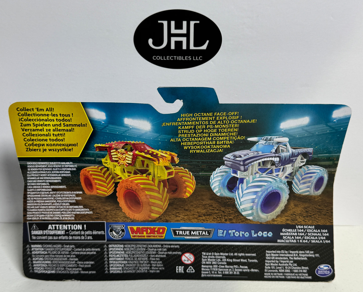 Monster Jam Fire & Ice Team Captains Pack — Fire Max-D vs. Ice El Toro Loco
