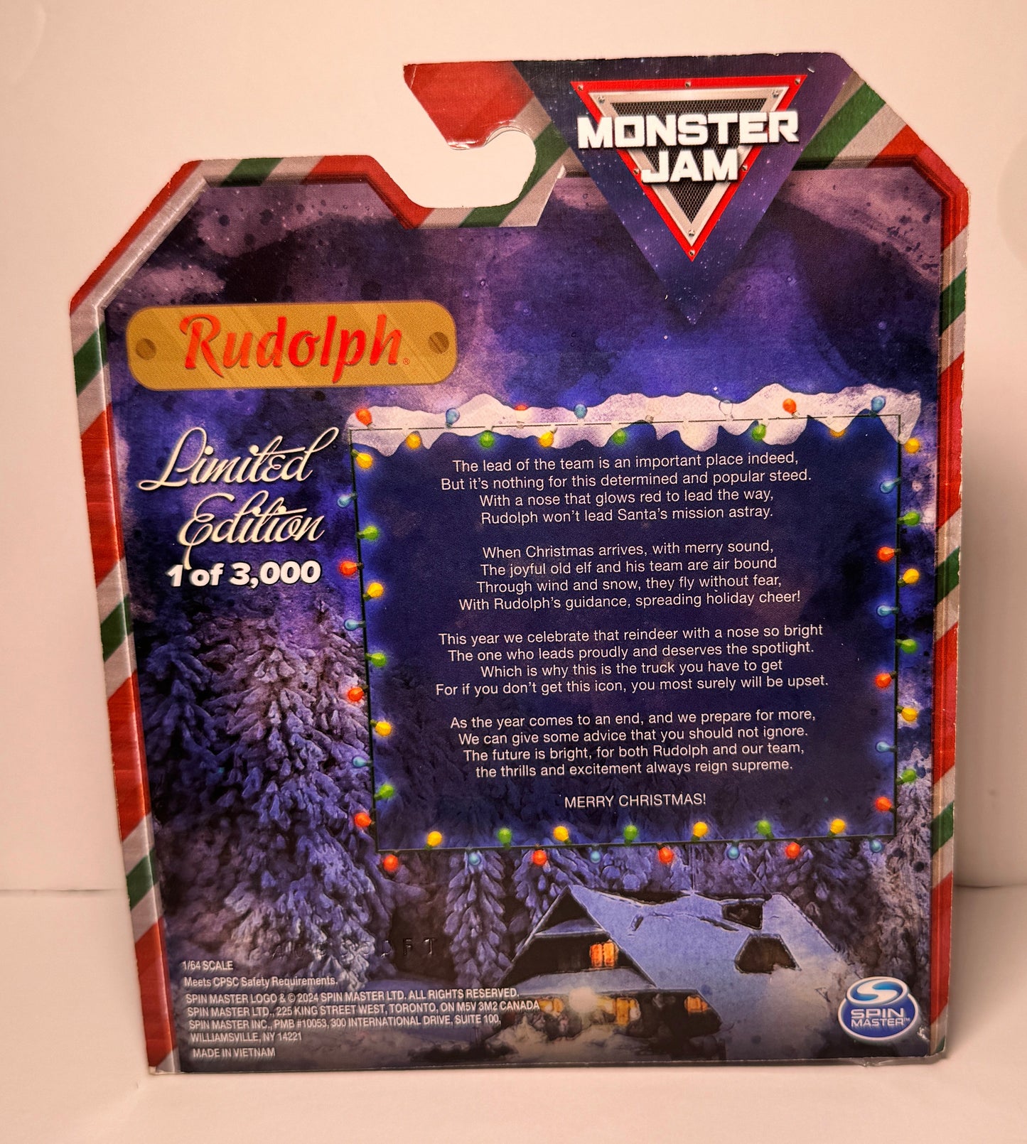 Monster Jam Merry Christmas 2024 Limited Edition (1 of 3000) Rudolph