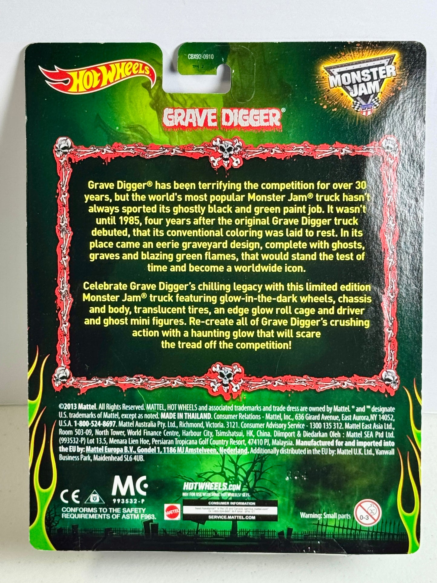 Hot Wheels Monster Jam Glow-in-the-Dark Grave Digger Mail-In Exclusive