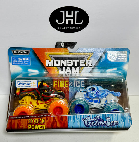 Monster Jam Fire and Ice Horsepower vs Octon8er