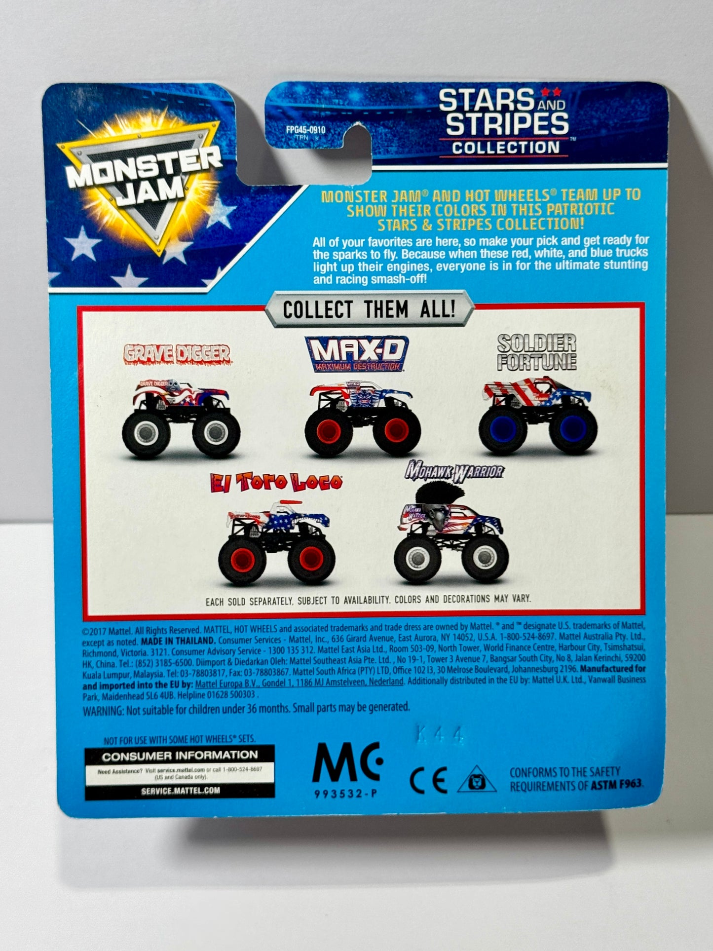 Hot Wheels Monster Trucks Stars & Stripes Grave Digger