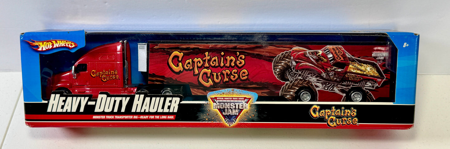 Hot Wheels Monster Jam Captains Curse Transport Hauler