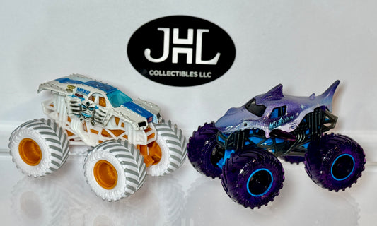 Monster Jam Gears & Galaxy Megalodon vs Max-D (loose)