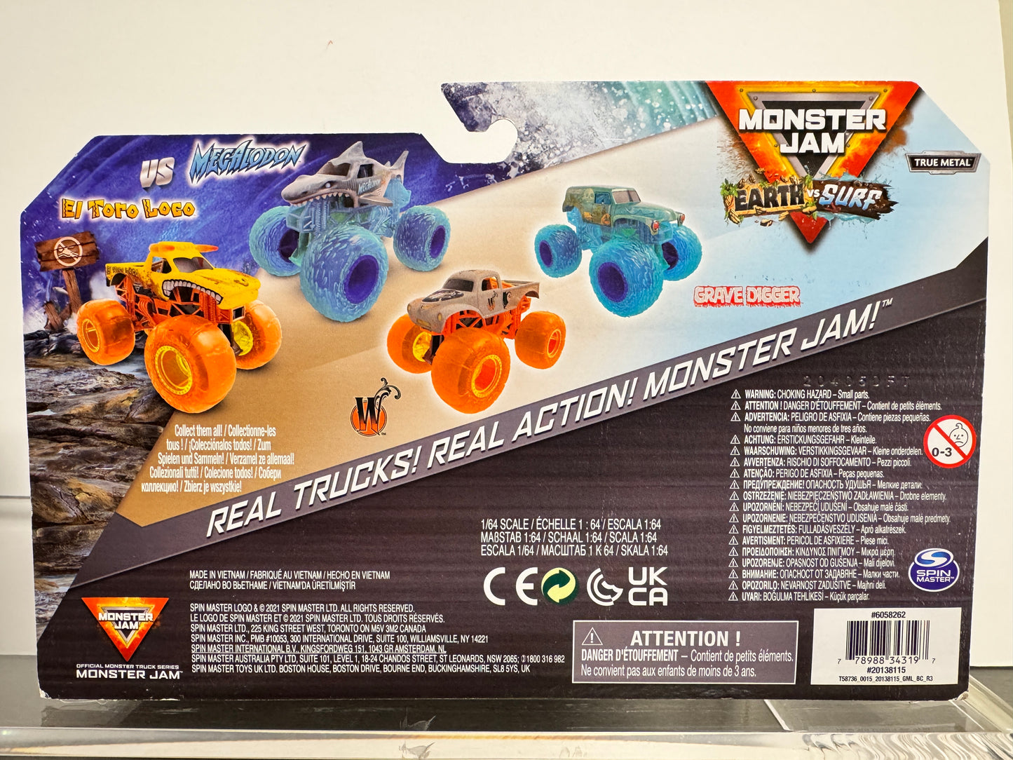 Monster Jam El Toro Loco vs Megalodon Earth vs Surf