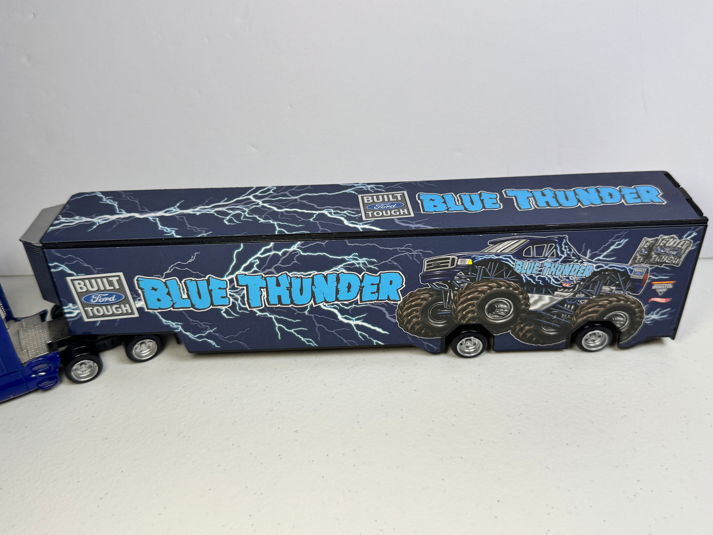 Hot Wheels Monster Jam Blue Thunder Transport Hauler