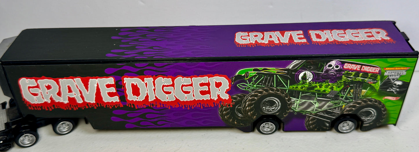 Hot Wheels Monster Jam Grave Digger Transport Hauler (Black Cab Variant)
