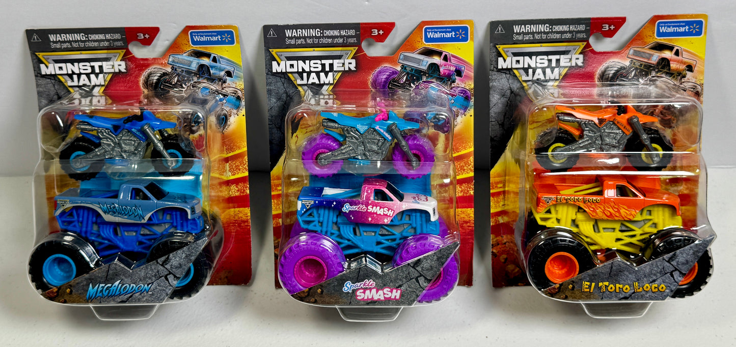 Series 2 Dirt Bike Duos – Megalodon, Sparkle Smash & El Toro Loco