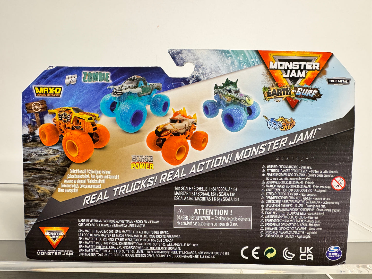 Monster Jam Max-D vs Zombie Earth and Surf