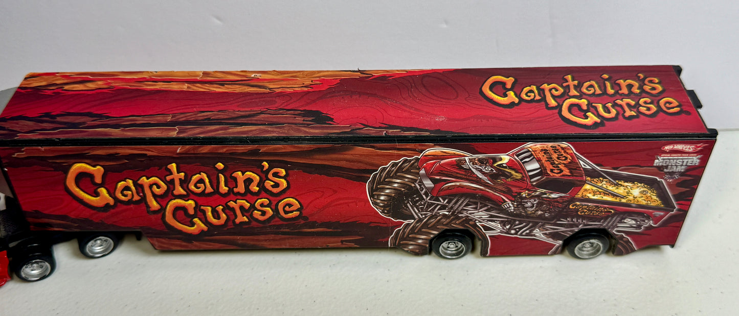 Hot Wheels Monster Jam Captain’s Curse Transport Hauler