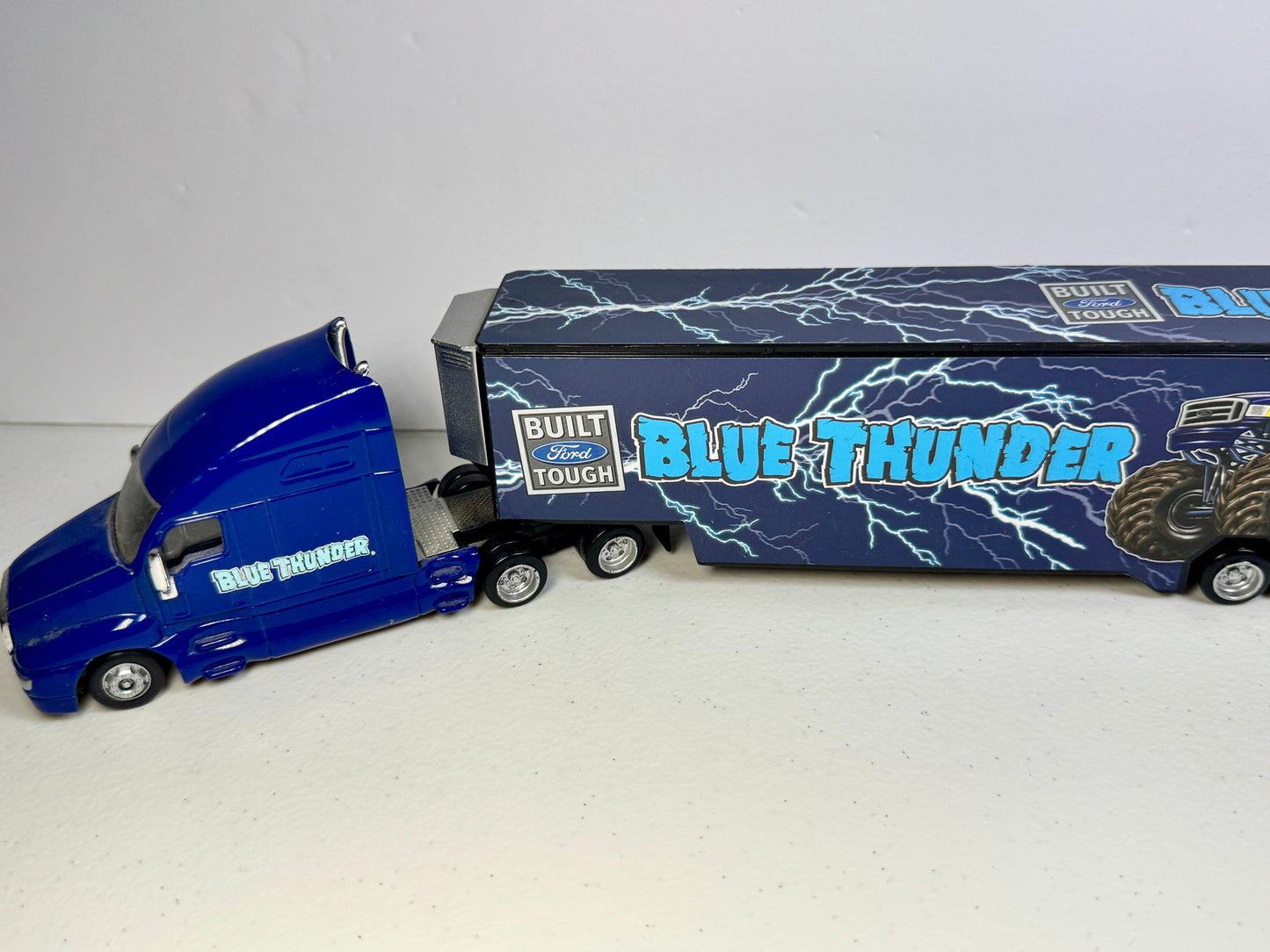 Hot Wheels Monster Jam Blue Thunder Transport Hauler