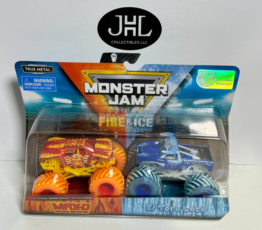 Monster Jam Fire & Ice Team Captains Pack — Fire Max-D vs. Ice El Toro Loco