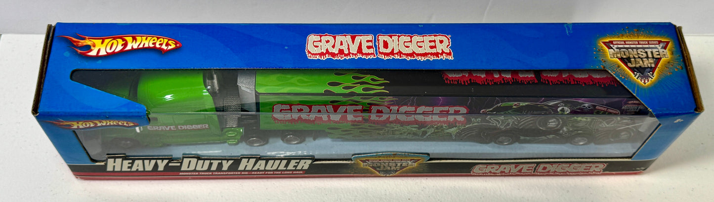 Hot Wheels Monster Jam Grave Digger Transport Hauler