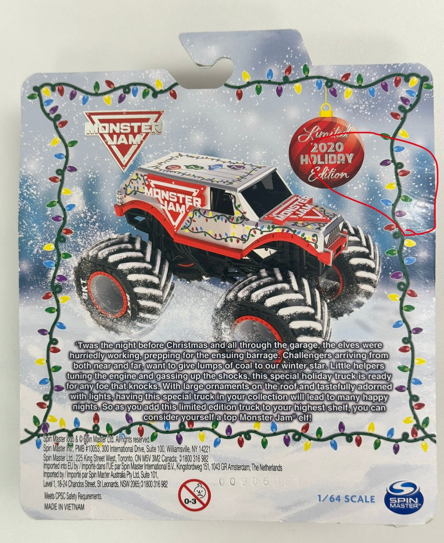 Monster Jam Holidays Stunt 2020 Limited Edition (1 of 3000)